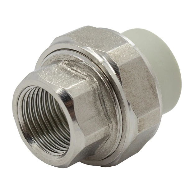 Муфта комбинированная разъёмная вн.рез. 20х 1/2" WALTON master серый (10/250)