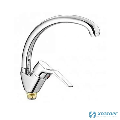 Смеситель д/кухни CRON 4163-2, шаровый, хром, излив высокий, п/г, D40 (1/10)