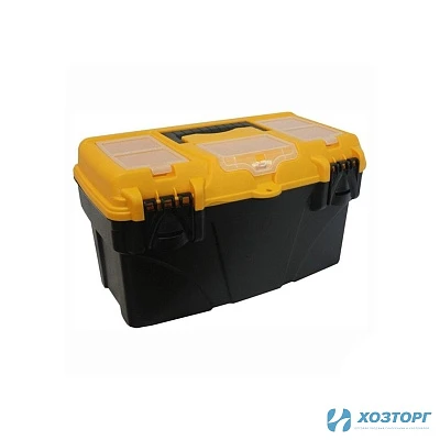 Ящик для инструмента 565мм длина, пластик, черный с желтым, 22", 20238 (1/4)