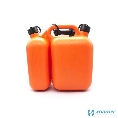 Канистра двухсекционная 5л. и 2,5л. для масла и бензина с заливным устройством, 70008(1/32)