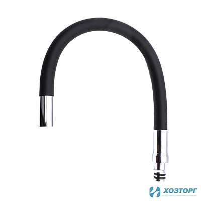 Излив для кухни, гибкий силиконовый, черный DORON D03B (1/50)