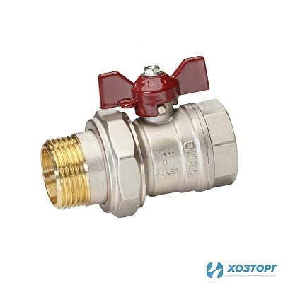 Кран шаровой Temper 3/4 В-Н бабочка с американкой (1/16)