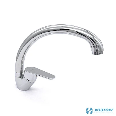 Смеситель  д/кухни Kranar KС 2422, шаровый, хром, излив высокий, п/шп, без подводки (2/20)