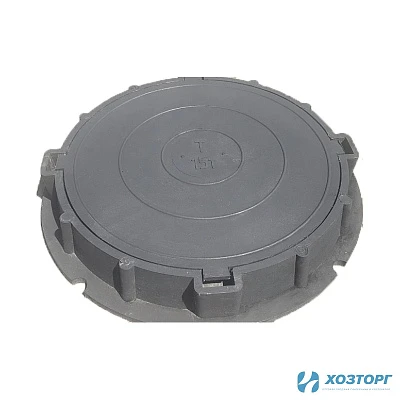 Люк колодца полимернопесчаный Т С150 нагрузка до 15 т. черный (1/1)