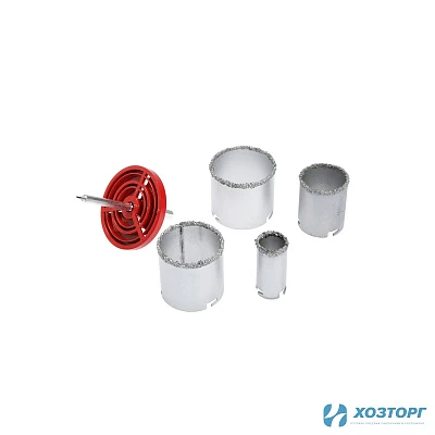 Набор коронок по керамической плитке 33/53/67/73мм TUNDRA 3015850 (1/20)