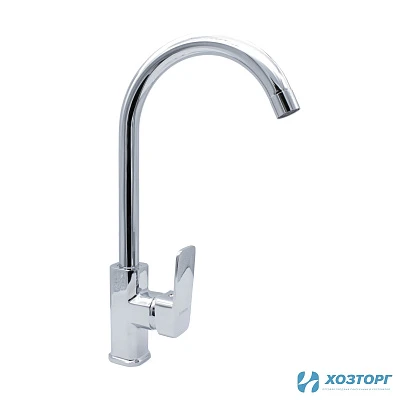 Смеситель  д/кухни DORON DС 2430-N, шаровый, хром, излив высокий, п/г (1/10)