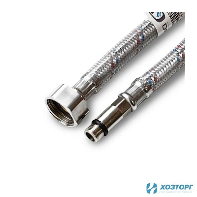 Подводка д/смесит DAMENTO с нержавеющим оплетением в ПВХ оболочке 1/2 М10 100 см длинная (5/100)