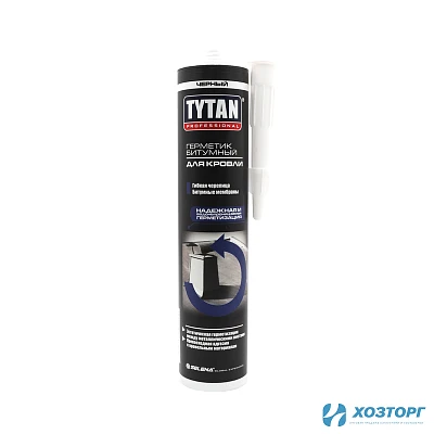Герметик TYTAN  PROFESSIONAL битумный для кровли чёрный 310 мл, 17690 (1/12)