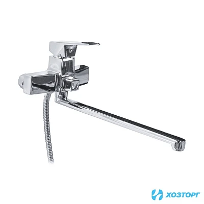 Смеситель  д/ванны DAMENTO  QUADRA BA01.10, шаровый, хром, излив 350 мм, лейка 3 режима (1/10)