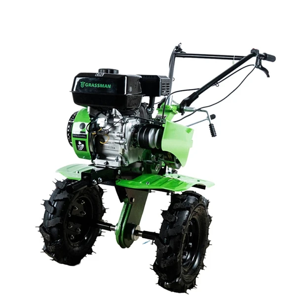 Мотоблок бензиновый GRASSMAN GB 7000 ,колеса в комплекте 4*8 ,65кг,7 лс, (2+1), бенз , фрезы 24 мм ,РУЛЬ В КОРОБЕ (1/4)