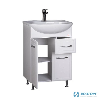 Тумба для ванной УЮТ 55-3 белая (комплектуется умывальником (ROSA) УЮТ 550) 0861 (MDW) (1/1)
