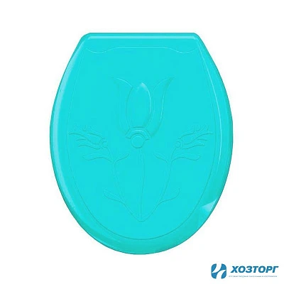 Сиденье для унитаза жесткое "ЛИЛИЯ" голубой (1/10)