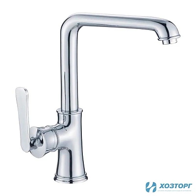 Смеситель д/кухни  HAIBA 70181, шаровый, хром, излив высокий, п/г (1/10)