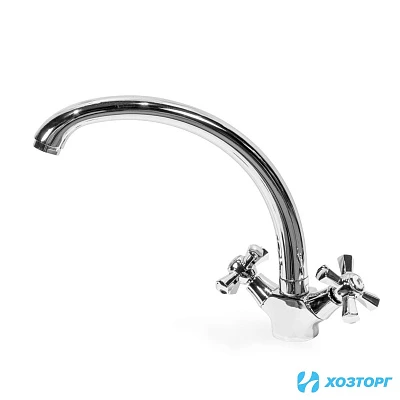 Смеситель  д/кухни DORON DС 1915-N, 1/2 керамика, хром, излив толстый литой, п/г (1/10)