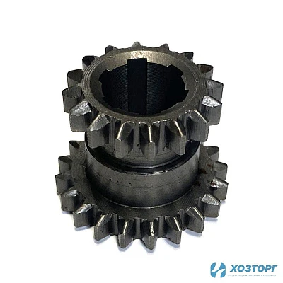 Шестерня двурядная мотоблока трёхскоростного ременного мотоблока