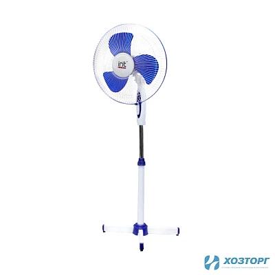Вентилятор напольный 40Вт, 3 скорости, D 43см белый с синим/IRIT IRV-002 (2/2)