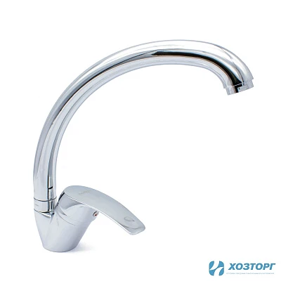 Смеситель  д/кухни DORON DС 2439-N, шаровый, хром, излив высокий, п/г (1/10)