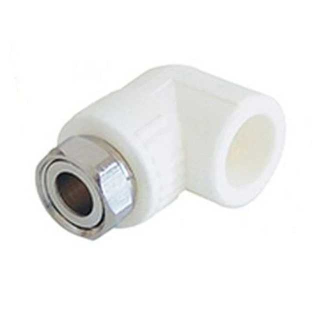 Угольник с накидной гайкой 25*1/2 Damento белый (5/200)