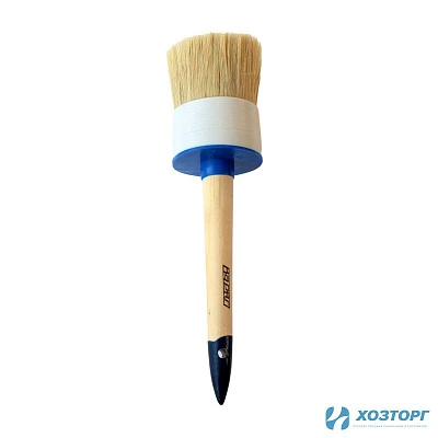 Кисть круглая 65 мм, №20, натуральная, щетина в пласт.корпусе ВАРЯГ (6/120)