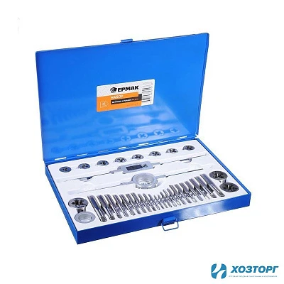 Набор метчиков и плашек 36 предметов М3-М16 ЕРМАК 657-004 (1/6)