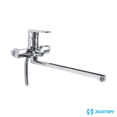 Смеситель  д/ванны DAMENTO  UNIQUE BA01.10, шаровый, хром, излив 350 мм, лейка 3 режима (1/10)