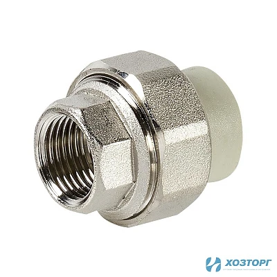 Муфта комбинированная разъёмная вн.рез. 25х 1/2" WALTON серый (10/160)