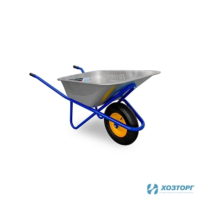 Тачка строительная ВАРЯГ-ТСт 100/1, 1 колесная,(100л для сыпучего груза), 180кг, 4.00-8/16 Синяя (1/1)