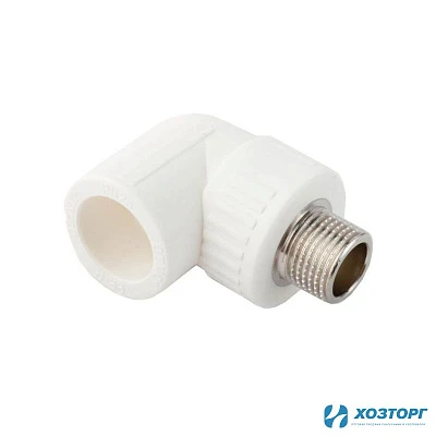 Угольник комбинированный нар.рез. 32*1/2 Damento белый (5/90)