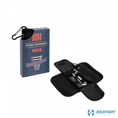 Набор строительного инструмента  19 предметов, чехол с карабином TUNDRA 5084188 (1/48)