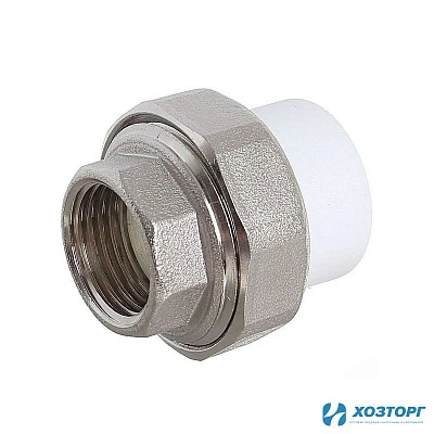 Муфта комбинированная разъёмная вн.рез. 32х1" Damento белый (5/100)