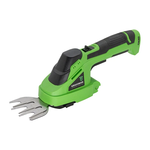 Кусторез аккумуляторный GRASSMAN CH-3602, 3,6 В, 1.5Ач,  2в1, длина реза 120мм, ЗУ, коробка (1/8)